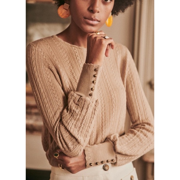 Sezane Ornella Jumper XS Hazelnut - Wool Sweater - Picture 14 of 14